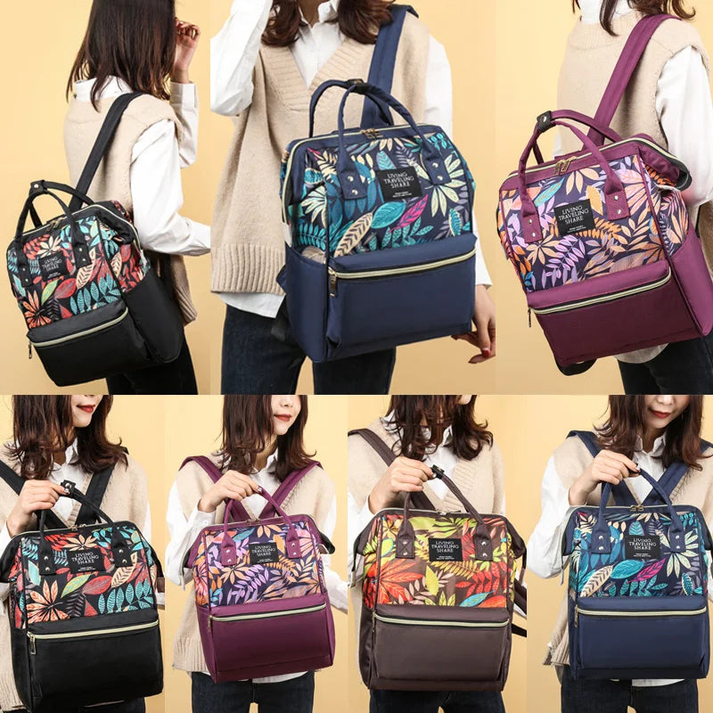Nylon Women Backpack Large Capacity Mommy Baby Nursing Bags