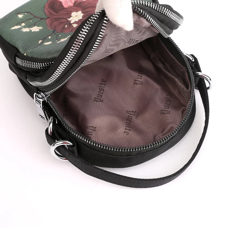 Nylon Canvas Handbags Mini Shoulder Bag Cell Phone Bags Casual Ladies Flap Bag