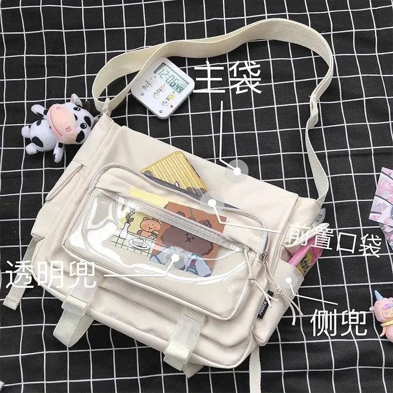 Nylon Women Messenger Bag Canvas Handbag Large Capacity Crossbody School Bag