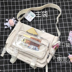 Nylon Women Messenger Bag Canvas Handbag Large Capacity Crossbody School Bag