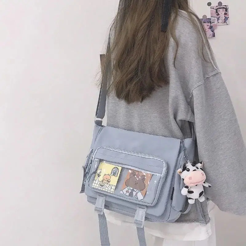Nylon Women Messenger Bag Canvas Handbag Large Capacity Crossbody School Bag