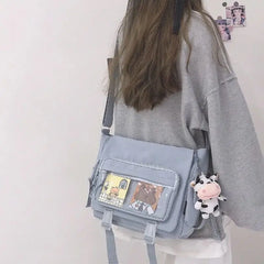 Nylon Women Messenger Bag Canvas Handbag Large Capacity Crossbody School Bag