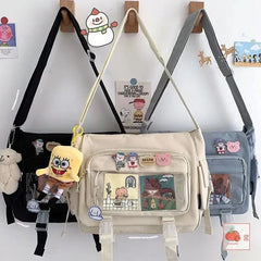 Nylon Women Messenger Bag Canvas Handbag Large Capacity Crossbody School Bag