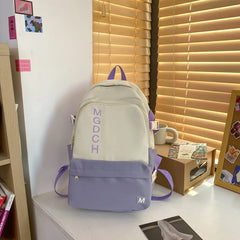 Nylon Women School Backpack Large Capacity Girls Travel Bag College Schoolbag