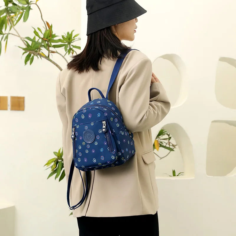 Nylon Women Shoulder Backpack Small Female Travel Bag Teenage Girls School Bags
