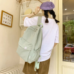 Waterproof Nylon Backpack College Style Travel Rucksack School Bags