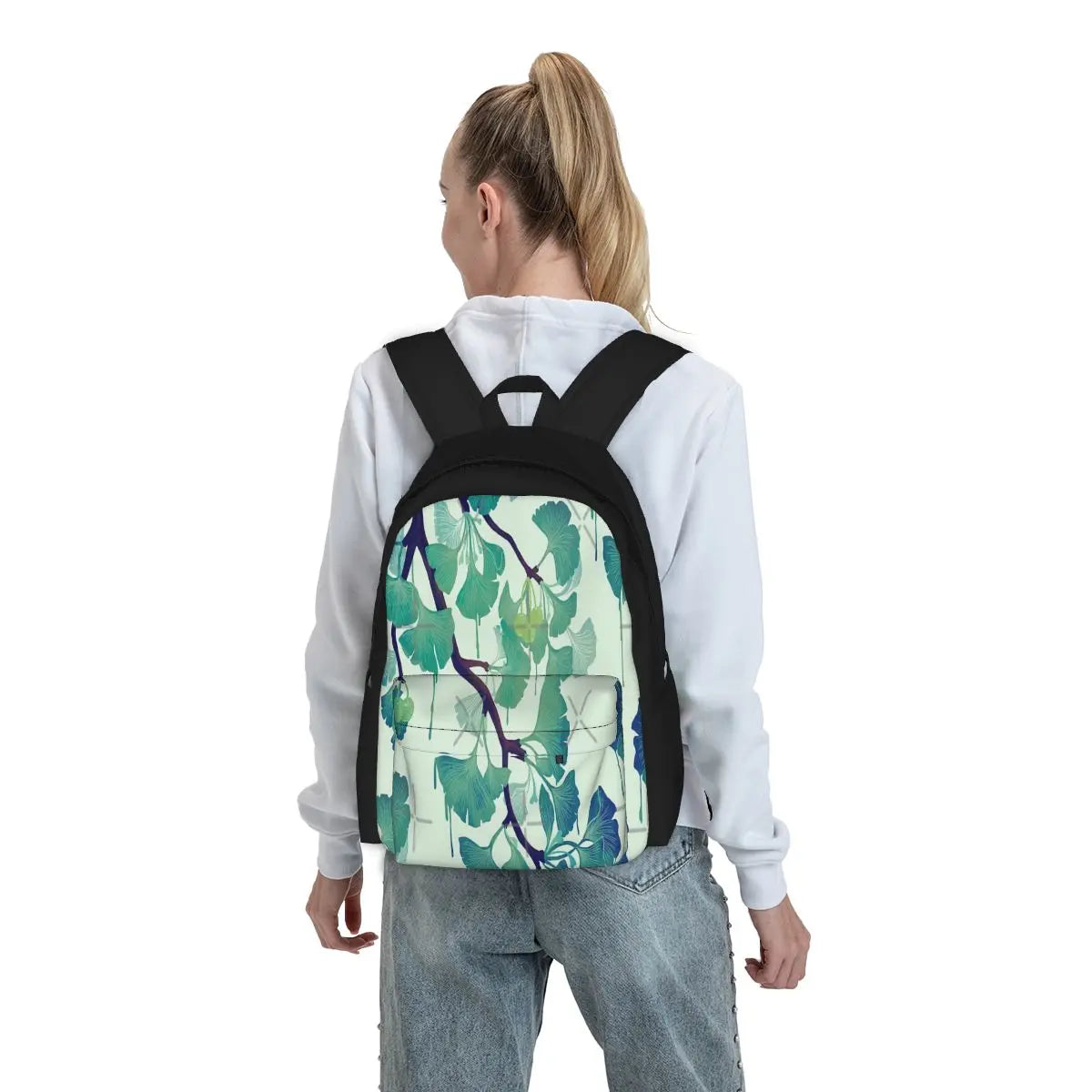 Ginkgo In Green 2 Backpacks Men's Backpacks Bags For Women