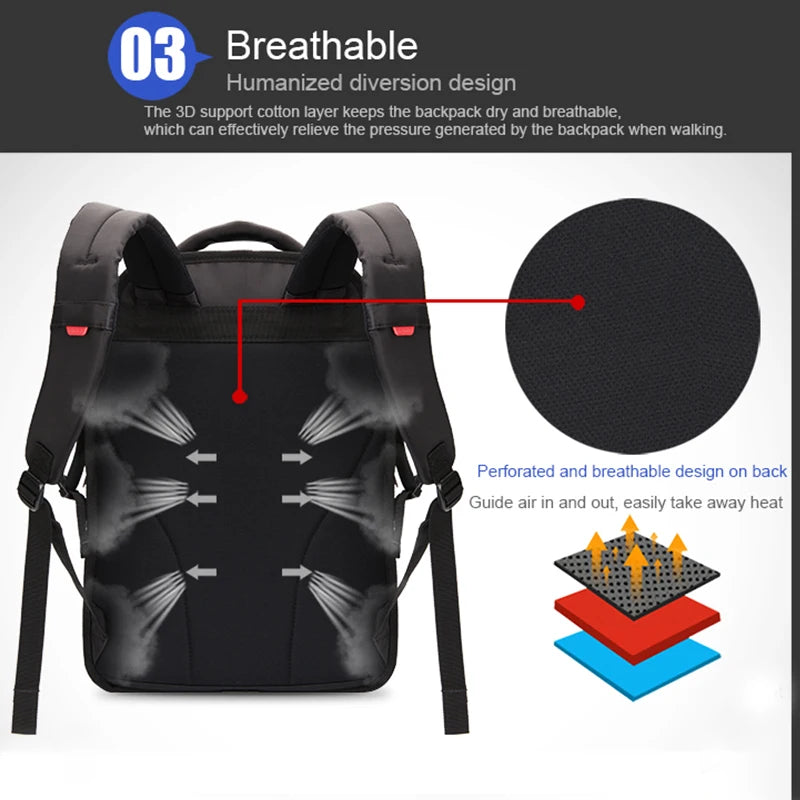 Men's Backpack Oxford Laptop Bags Casual Student Waterproof SchoolBag