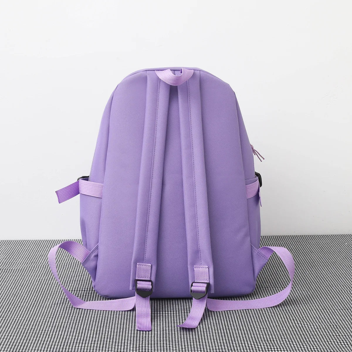5pcs/set Purple School Bags for Teenage Girls Handbag Shoulder Bag Pencil Bag Se