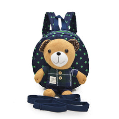 Anti Lost Baby Backpack Kindergarten School Bag with Cartoon Bear Doll