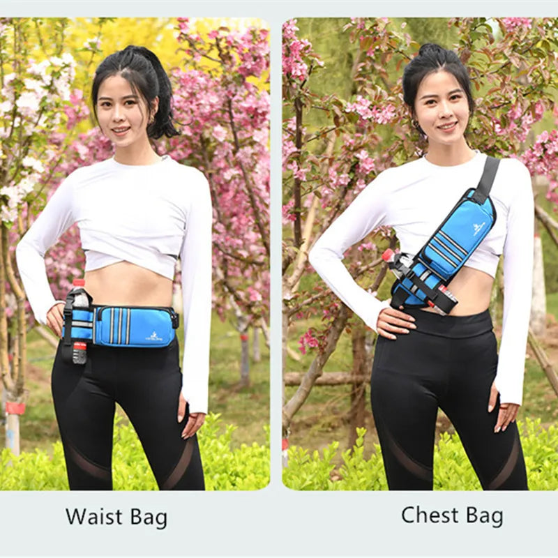 OKKID Running Waist Bag for Women Outdoor Sports Hiking Water Bottle Bag