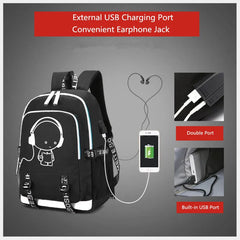 Teenage Boys School Backpack with USB Port