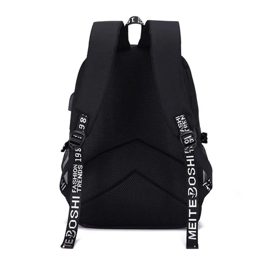 Teenage Boys School Backpack with USB Port