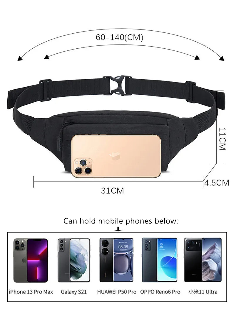 OKKID Small Waist Bag for Running Mobile Phone Bag Outdoor Sports Chest Bag