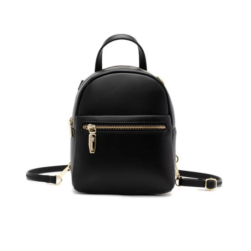 OKKID Small Backpack for Women - Yellow/Pink Mini PU Leather Shoulder Bag