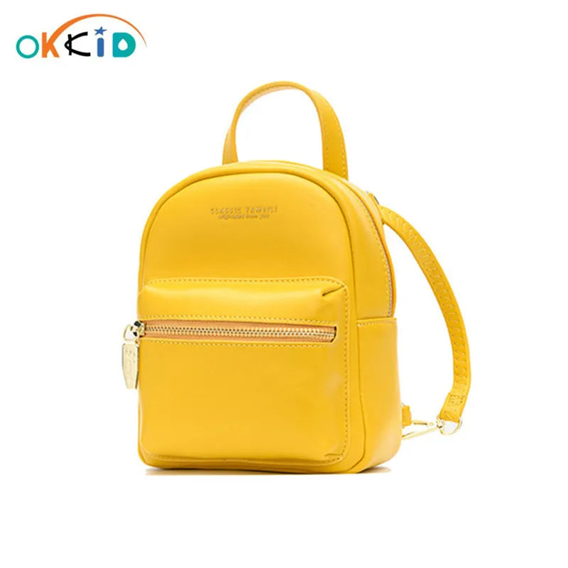 Small Leather Backpack for Women Mini Shoulder Bag