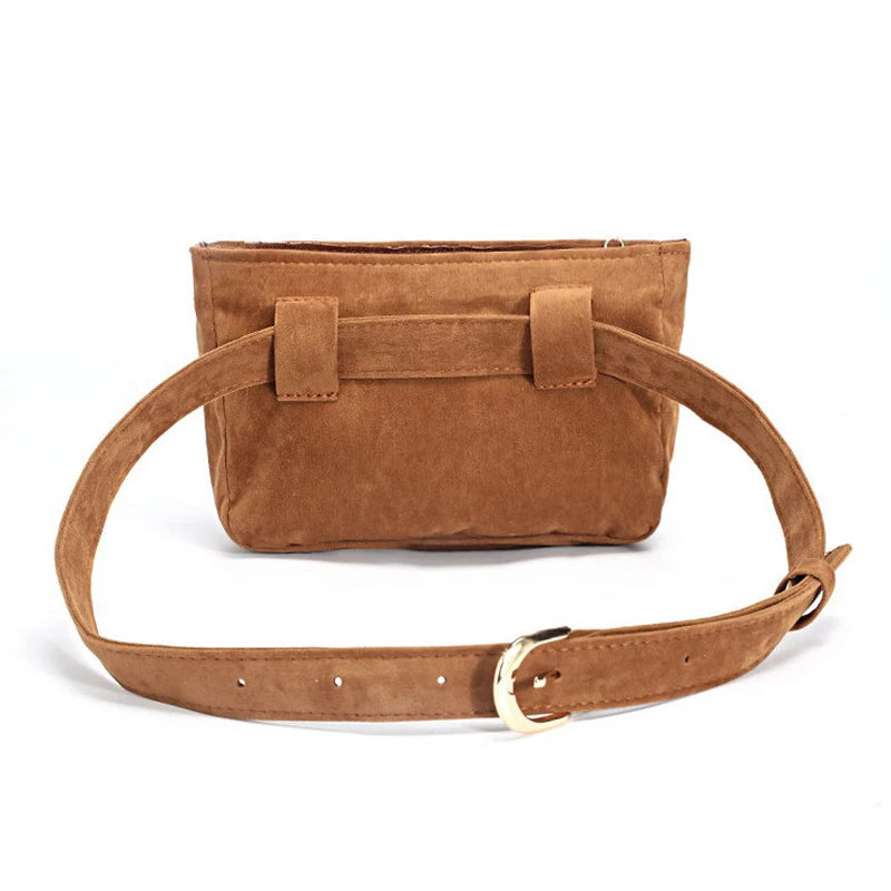 Vintage Velvet Waist Bag for Women Tassel Fanny Pack
