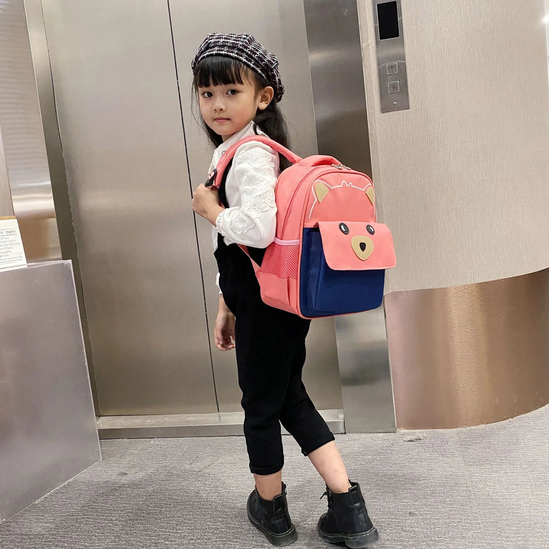 OSLD Bear Boys and Girls Student Schoolbags Young Children's Bag