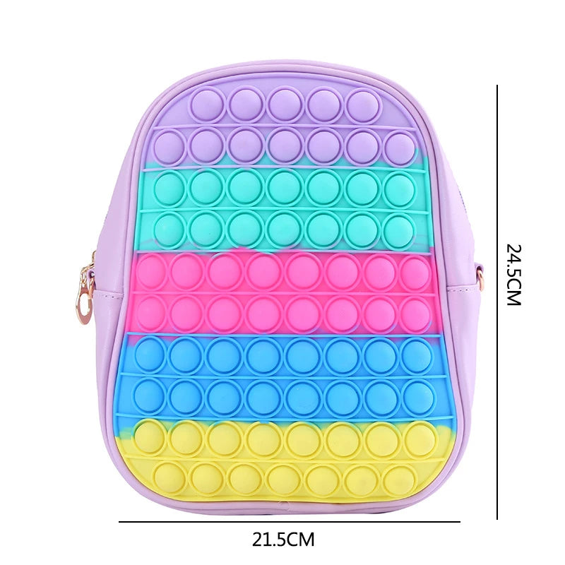 Girls' Rainbow Schoolbag Kindergarten Backpack Shoulder Bags