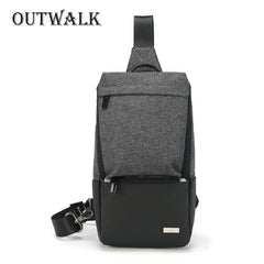 Men's Crossbody Bags USB Chest Bag Messenger Bag Nylon Shoulder Bags