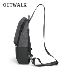 Men's Crossbody Bags USB Chest Bag Messenger Bag Nylon Shoulder Bags