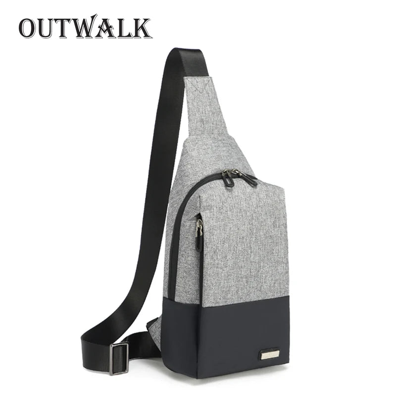 Men's Chest Bag Chest Pack Waterproof Sling Shoulder Strap Bag Male