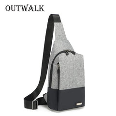Men's Chest Bag Chest Pack Waterproof Sling Shoulder Strap Bag Male