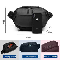 Waterproof Men Waist Bag Chest Pack Outdoor Sports Crossbody Bag