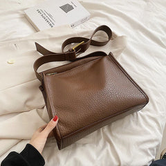 Women PU Leather Crossbody Sling Bag Lady Handbag Zip Shoulder Bag