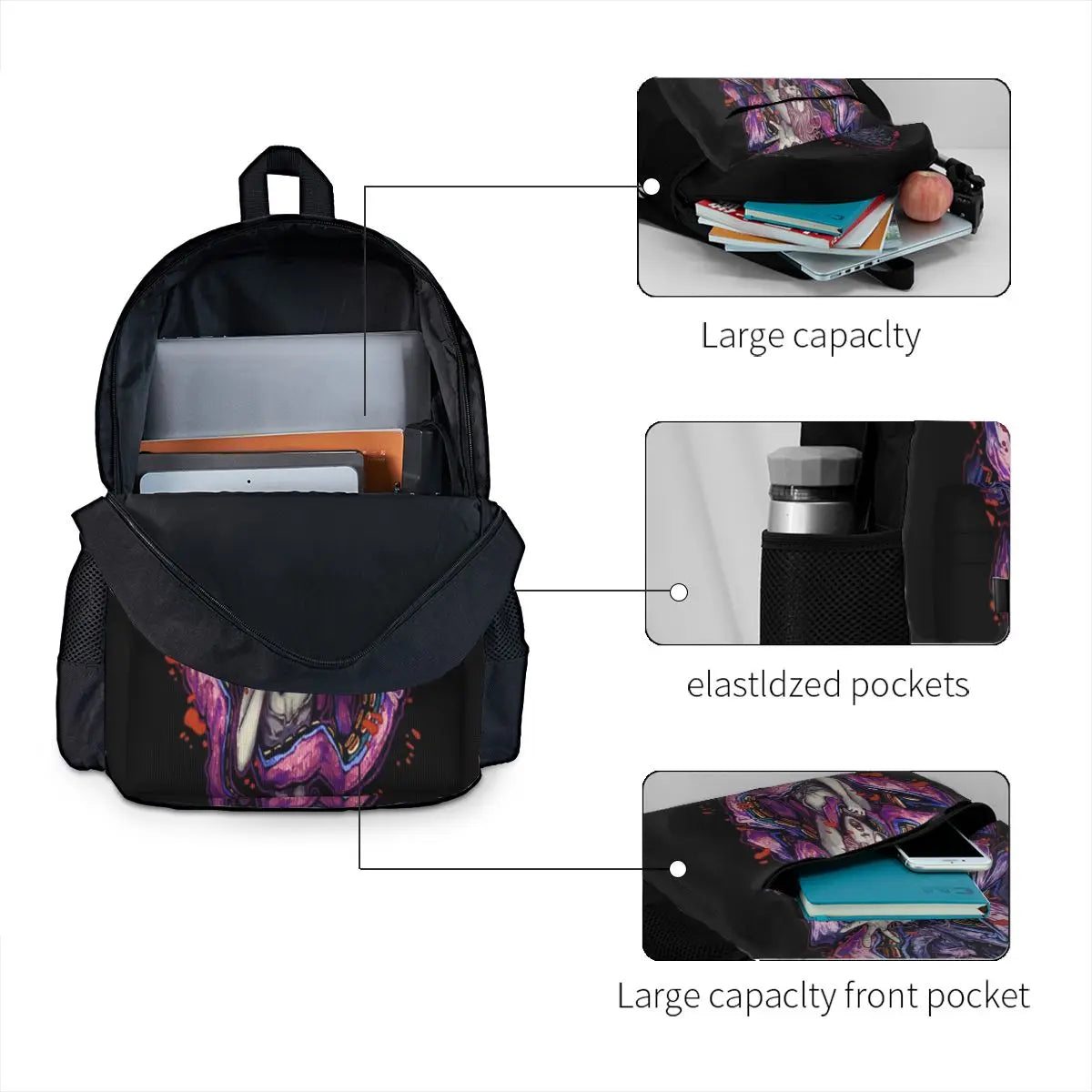 Octopus Monster Backpacks Men's and Women's School Bag