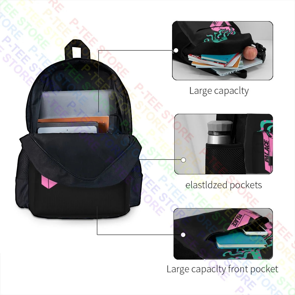 Octopus P Triangle Graphic Palaca Large Capacity Backpack