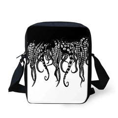Octopus Style Pattern Messenger Bag for Kids and Teens - Shoulder Bag