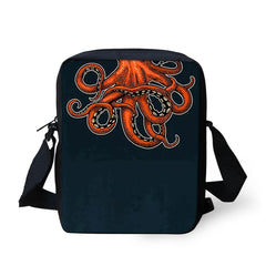 Octopus Style Pattern Messenger Bag for Kids and Teens - Shoulder Bag