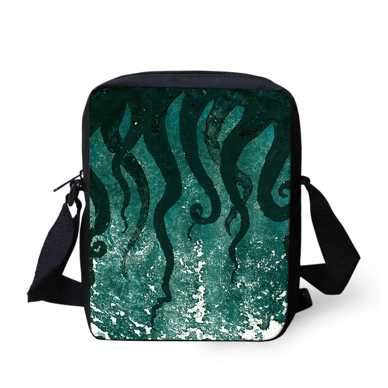 Octopus Style Pattern Messenger Bag for Kids and Teens - Shoulder Bag