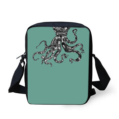 Octopus Style Pattern Messenger Bag for Kids and Teens - Shoulder Bag