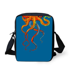 Octopus Style Pattern Messenger Bag for Kids and Teens - Shoulder Bag