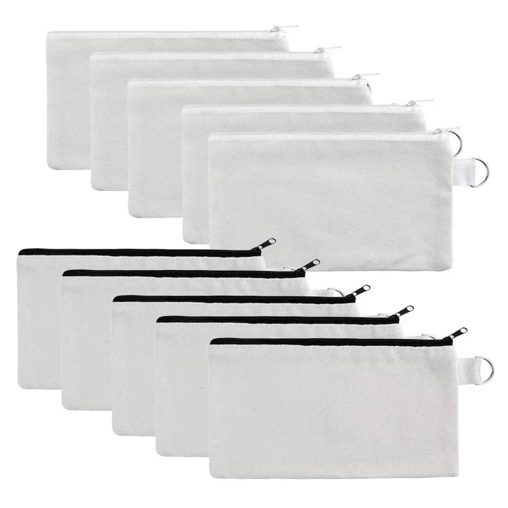 Canvas Cosmetic Bag Travel Pouch Makeup Bag DIY Fabric Tools Holder