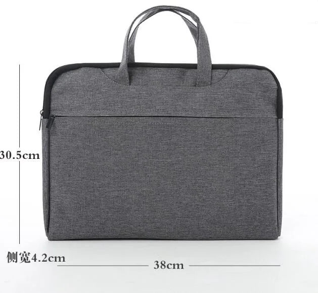 Canvas Conference Bag Zipper File Bag Waterproof Briefcase