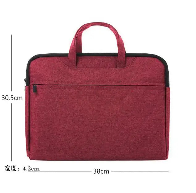 Canvas Conference Bag Zipper File Bag Waterproof Briefcase