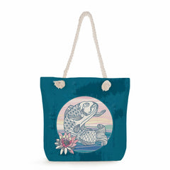 Fish Graphic Tote Bags Koi Carp Print Shoulder Bags