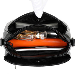 Soft PU Leather Office Ladies Bucket Bag Crossbody Shoulder Bag