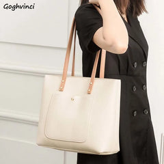 Office Ladies Shoulder Bags Women PU Underarm Large Capacity Totes Bag