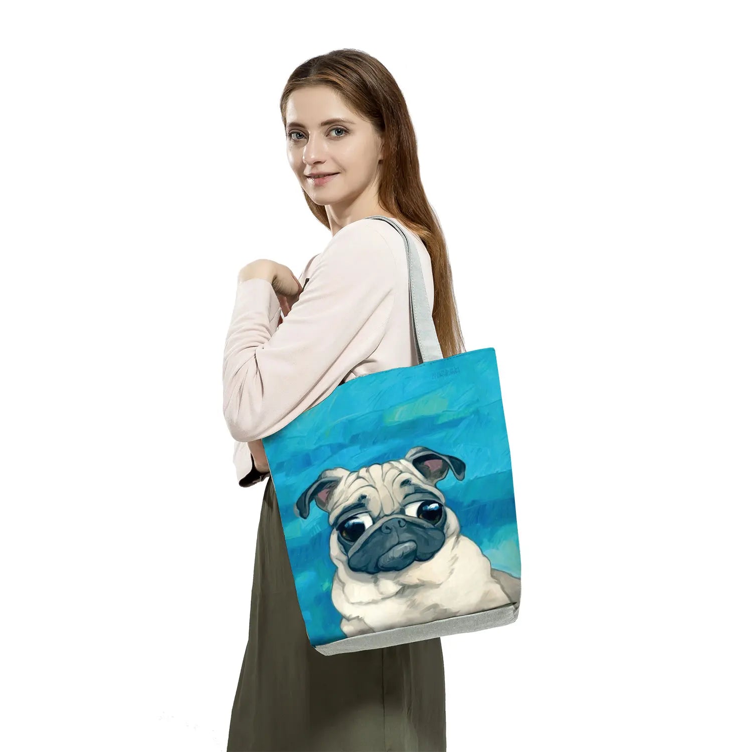 Golden Retriever Oil Painting Dog Print Tote Bag