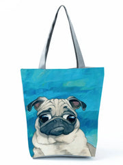 Golden Retriever Oil Painting Dog Print Tote Bag