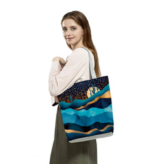 Mountain Forest Print Tote Bag for Women