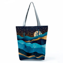 Mountain Forest Print Tote Bag for Women