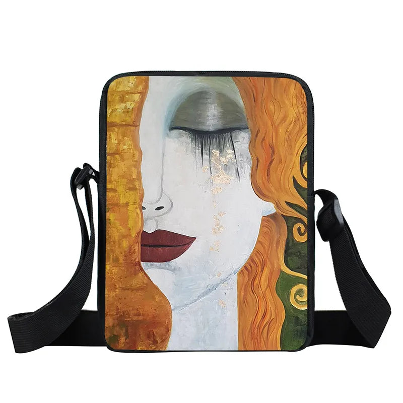 Oil Painting Tear/Women Handbag Gustav Klimt Ladies Canves Shoulder Bags