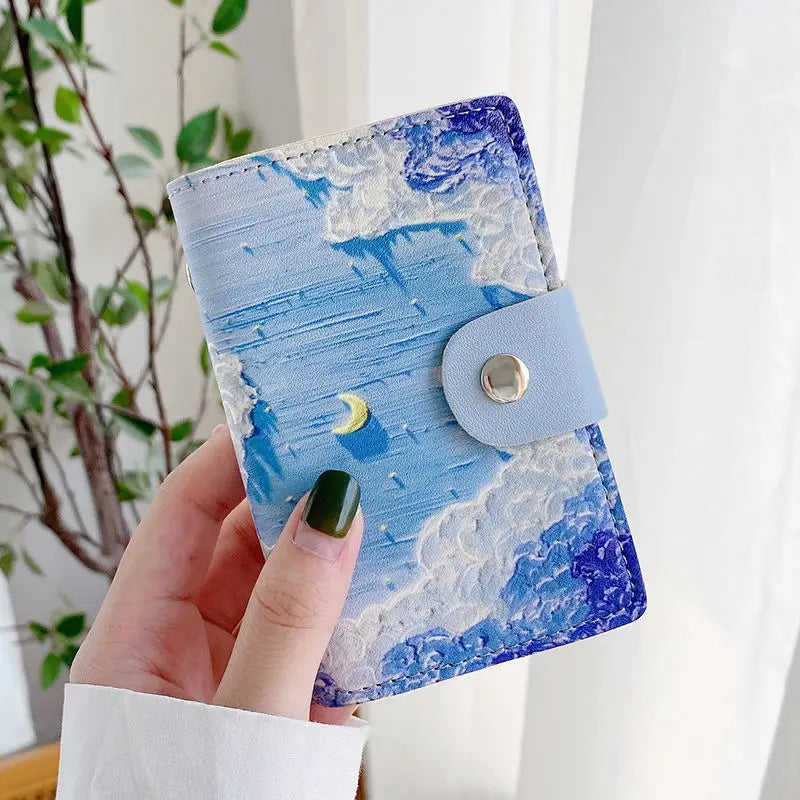 Oil Painting Card Bag High-Grade Large Capacity Wallet 01-WL