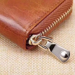 Oil Wax Cow Leather Key Holder Men Women Multifunctional