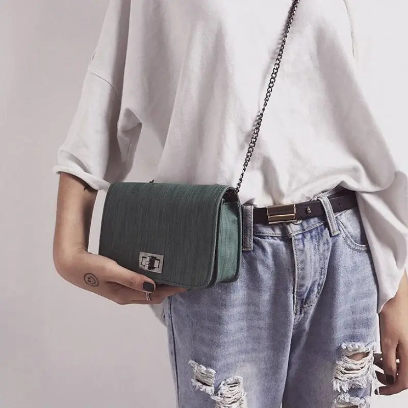 OkoLive Women Shoulder Bag Handbags Women Bags Version Wild Girls Small Square M